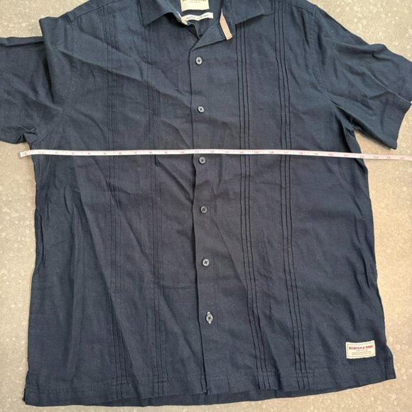 Scotch & Soda Navy Short-Sleeve Button-Up Shirt – Size Medium - Picture 9 of 10